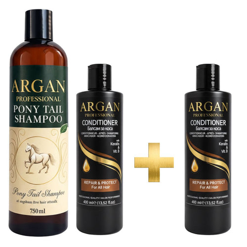 Комплект конски шампоан с балсам за растеж на косата